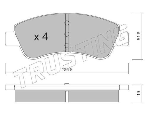 TRUSTING Bremseklodser 336.0 336.0 TRUSTING Sports bremseklodser Smart billig