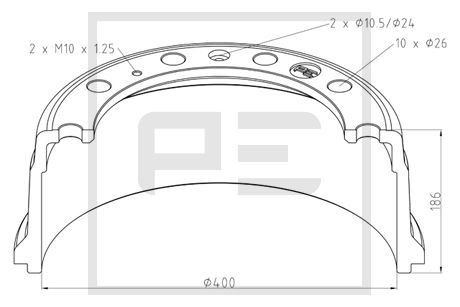 PETERS ENNEPETAL Tambour de frein 336.007-00A 336.007-00A PETERS ENNEPETAL Frein arrière Fiat pas cher