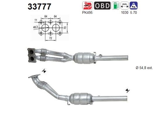 AS Katalysator 33777 Katalysator AS AUDI 33777