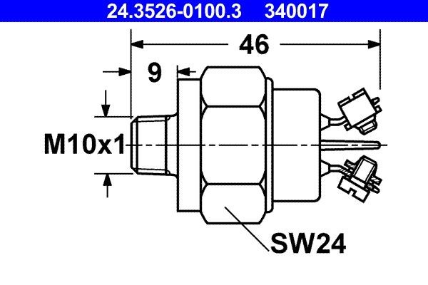 ATE Jarruvalokatkaisin 24.3526-0100.3 24.3526-0100.3 ATE Jarruvalokytkin Opel MERIVA hinta