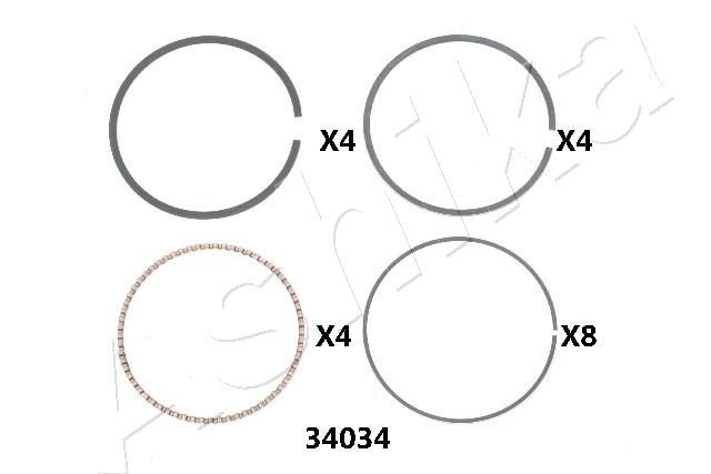 ASHIKA Piestny krúżok 34-34034 34-34034 Piestne krúžky HONDA S2000 ASHIKA