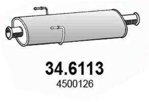 ASSO Midtre lydpotte 34.6113 34.6113 Mellomlyddemper NISSAN MICRA ASSO