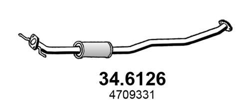 ASSO Stredný tlmič výfuku 34.6126 34.6126 Stredný tlmič OPEL ASTRA ASSO