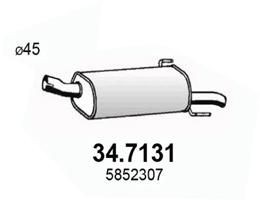 ASSO Bakre ljuddämpare 34.7131 34.7131 ASSO bakre ljuddämpare Opel MERIVA