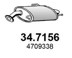 ASSO Einddemper 34.7156 ASSO 34.7156 originele Einddemper OPEL Agila B kosten