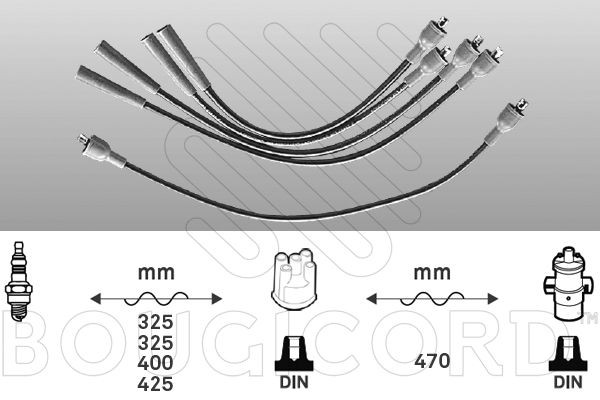 EFI AUTOMOTIVE Σετ καλωδίων υψηλής τάσης 3414 3414 Μπουζοκαλώδια ALFA ROMEO GT EFI AUTOMOTIVE