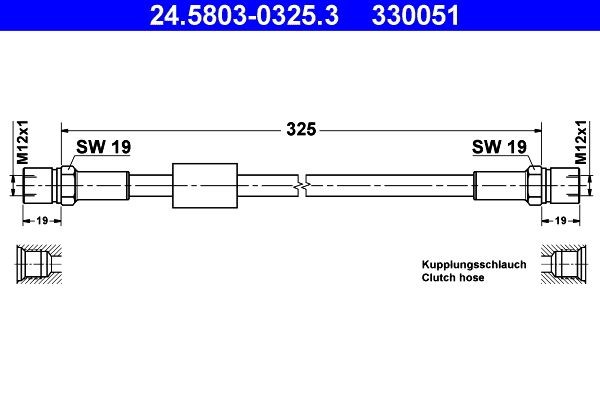 ATE Koblingsslange 24.5803-0325.3 24.5803-0325.3 Koblingsslange ALFA ROMEO ALFETTA ATE
