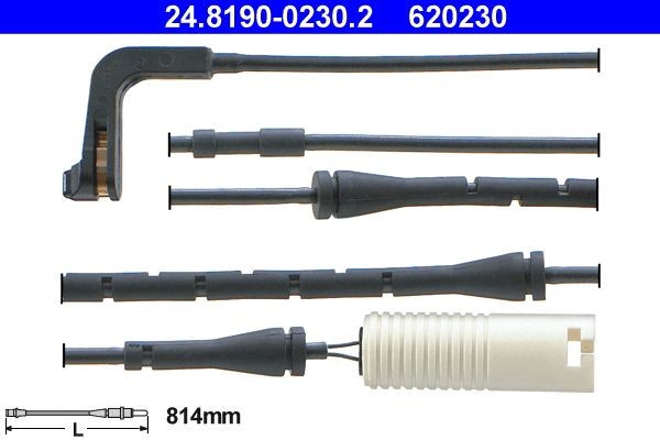 ATE Výstrażný kontakt opotrebenia brzdového oblożenia 24.8190-0230.2 Senzor opotrebenia brzdových dostičiek ATE Smart FORFOUR 24.8190-0230.2