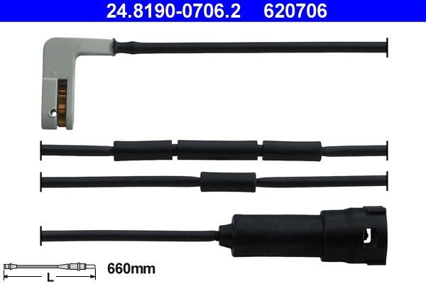 ATE Slitekontakt bremsekloss 24.8190-0706.2 Bremsebeleggslitasje ATE Opel MONTEREY 24.8190-0706.2