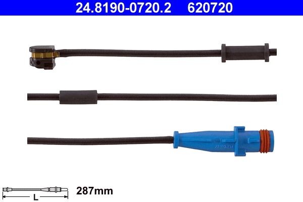 Waarschuwingscontact, remvoering- / blokslijtage ATE 24.8190-0720.2 ATE 24.8190-0720.2 Remblokslijtage indicator OPEL INSIGNIA 2022
