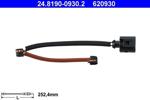 ATE Témoin d'usure de plaquette de frein 24.8190-0930.2 Audi A2 Kit de contact avertisseur usure des garnitures de freins ATE 24.8190-0930.2