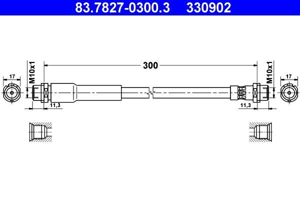 ATE Remslang 83.7827-0300.3 Remslangen ATE FOCUS 83.7827-0300.3 goedkoop