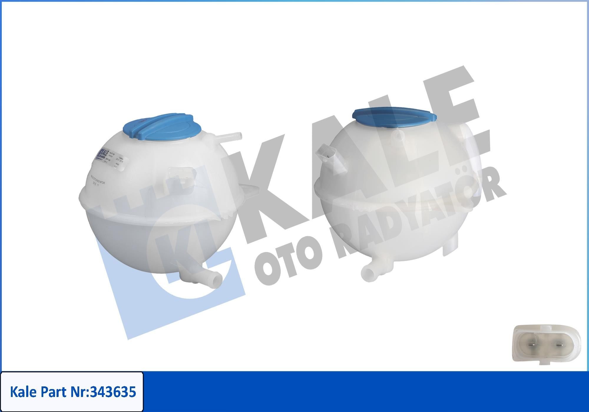 KALE OTO RADYATOR Δοχείο διαστολής, ψυκτικό υγρό 343635 343635 Δοχείο διαστολής Volkswagen SCIROCCO KALE OTO RADYATOR