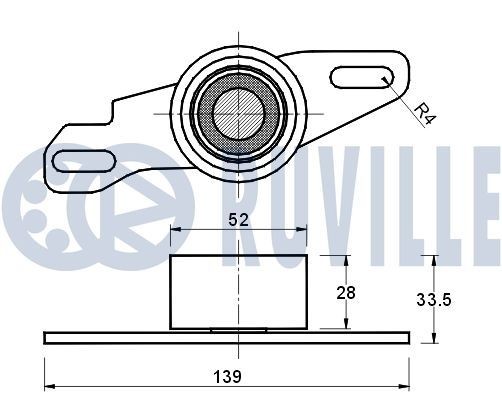 RUVILLE Spannschiene, Steuerkette 3451108 Spanner Steuerkette RUVILLE Toyota HIACE 3451108
