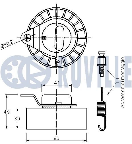 RUVILLE Pinguti tald, mootorikett 3452026 3452026 Pinguti juhtkett RUVILLE VOLKSWAGEN PASSAT