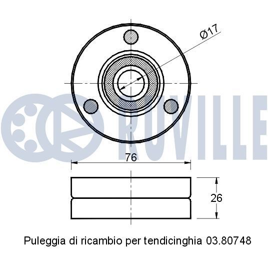 RUVILLE Kamkedjespännare 3454049 3454049 RUVILLE sträckare transmissionskedja MAZDA 323