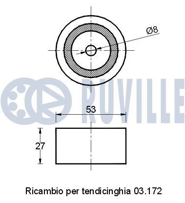 RUVILLE Kamkedjespännare 3454053 3454053 RUVILLE kamkedjespännare Nissan MAXIMA