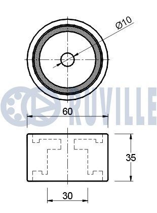 RUVILLE Strammer, styrekæde 3454056 Knastkædestrammer RUVILLE Citroën C1 3454056