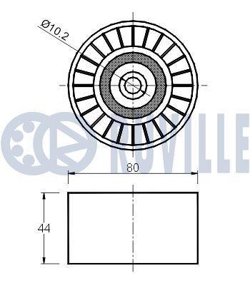 RUVILLE Smerové ozubené koleso rozvodovej reżaze 3454058 Ozubené koleso vačkového hriadeľa RUVILLE Opel CORSA 3454058