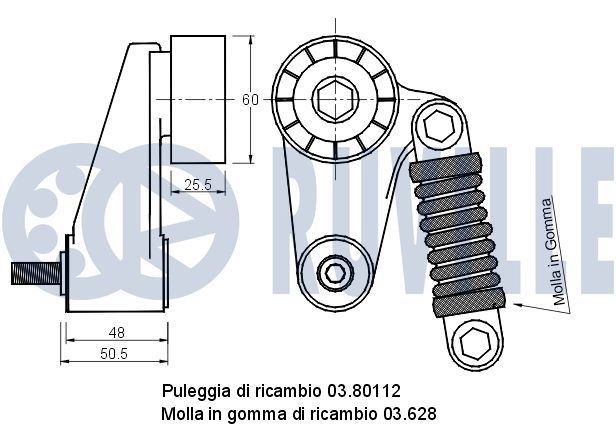 RUVILLE Jakoketju 3454067 3454067 RUVILLE Jakopään ketju NISSAN TERRANO