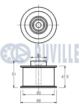 RUVILLE Coulisse de chaîne de distribution 3454076 3454076 Guide fixe de chaîne de distribution Volkswagen FOX RUVILLE
