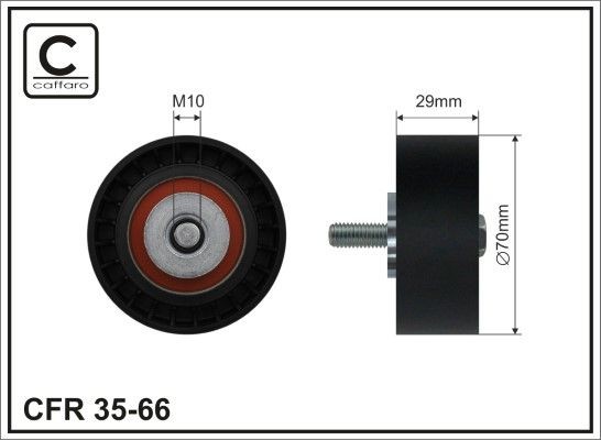 CAFFARO Umlenkrolle Keilrippenriemen 35-66 35-66 Umlenk Führungsrolle IVECO MASSIF CAFFARO kaufen