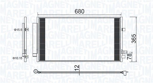 MAGNETI MARELLI Kondensators, Gaisa kond. sistēma 350203173000 Kondicionieru radiatori MAGNETI MARELLI Subaru BRZ 350203173000