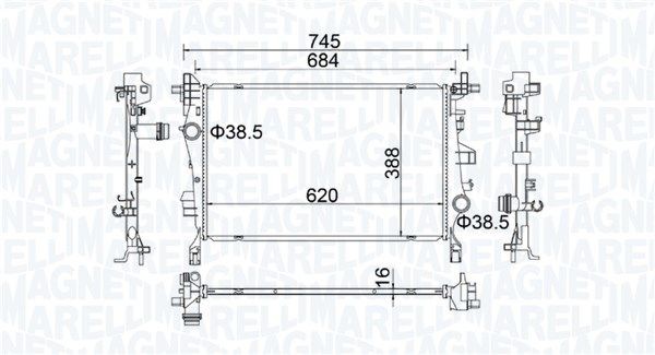 MAGNETI MARELLI Kühler, Motorkühlung 350214400000 350214400000 Autokühler DAIHATSU EXTOL MAGNETI MARELLI kaufen