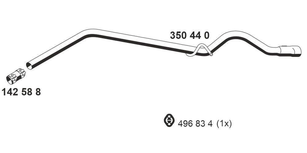Voorpijp ERNST 350440 ERNST 350440 Uitlaatpijp Mercedes-Benz B-Klasse 2015