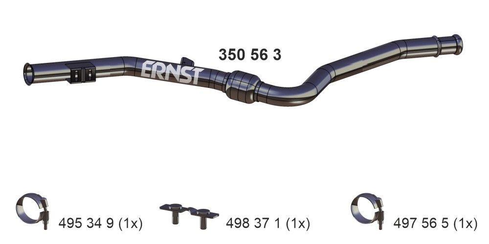 Tuyau d'échappement ERNST 350563 ERNST 350563 Ligne d'échappement MERCEDES-BENZ CLS 2007