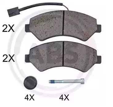 A.B.S. Τακάκια φρένων 35090 A.B.S. 35090 Τακάκια φρένων RAM 1500 Crew Cab Pick-up (DS) 5.7 4WD 396 PS 2012