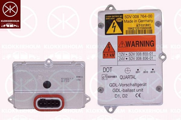 KLOKKERHOLM Balastro, lâmpada de descarga de gás 35280070A1 35280070A1 Faróis de xénon FORD FIESTA KLOKKERHOLM