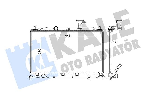KALE OTO RADYATOR Radiateur 358000 358000 Radiator HYUNDAI H100 KALE OTO RADYATOR