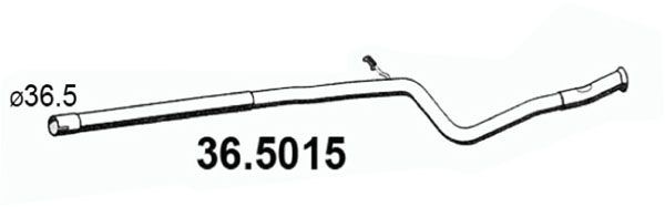 ASSO Tuyau d'échappement 36.5015 Peugeot 107 Tuyau d'échappement ASSO 36.5015