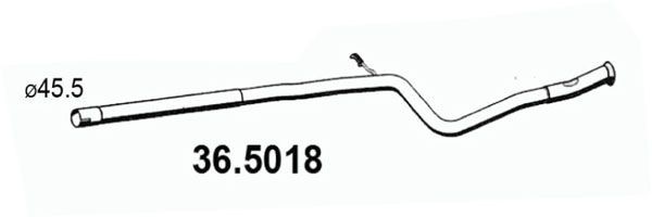 ASSO Tuyau d'échappement 36.5018 Peugeot 107 Tube d'échappement ASSO 36.5018