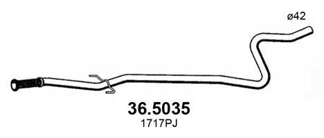 ASSO Tuyau d'échappement 36.5035 Ligne d'échappement ASSO 107 36.5035 pas cher