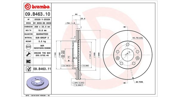 MAGNETI MARELLI Bremseskive 360406110300 360406110300 MAGNETI MARELLI Sports bremseskiver Dacia billig
