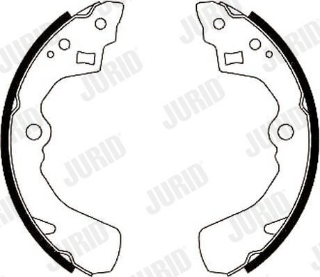 JURID Jogo de maxilas de travão 361314J Cintas de travão MITSUBISHI JURID 361314J