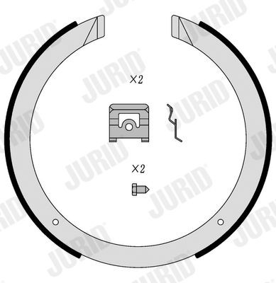JURID Ganasce freno a mano 362592J 362592J costo Ganasce freno a mano JURID DAEWOO LEGANZA