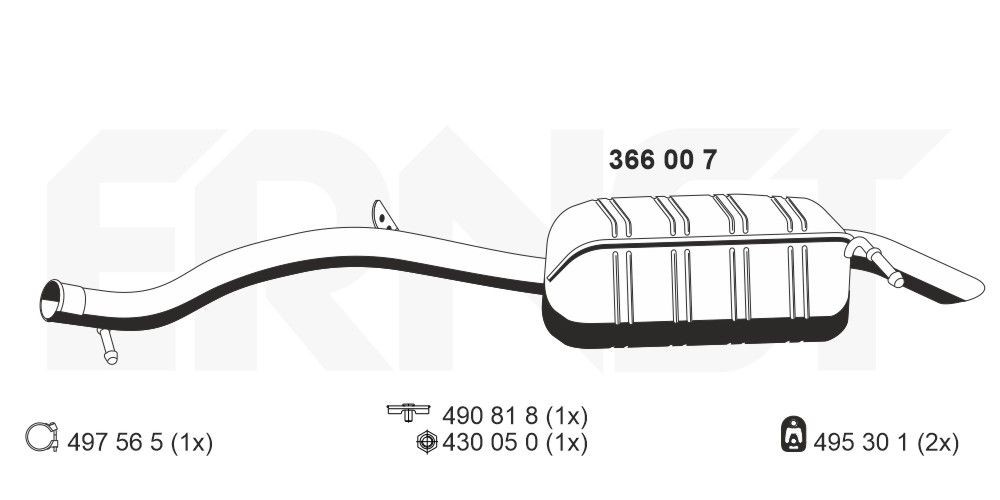 ERNST Marmitta 366007 ERNST 366007 Marmitta