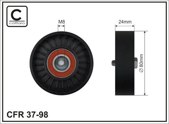 CAFFARO Polia de desvio / de guia, correia trapezoidal estriada 37-98 CAFFARO 37-98 Polia de desvio de guia correia trapezoidal estriada 9000 Hatchback originais preço