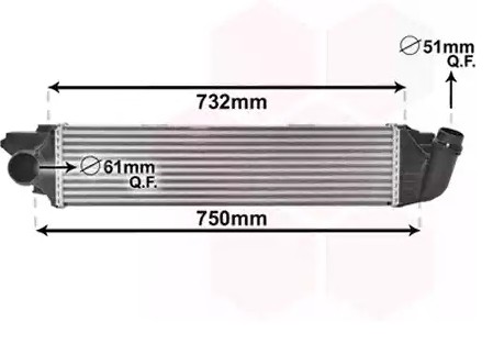 VAN WEZEL Intercooler 37004622 37004622 VAN WEZEL turbo intercooler for SUBARU SUMO