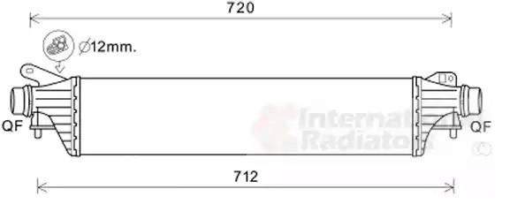 VAN WEZEL Vahejahuti 37004663 37004663 Õhuradiaator OPEL ASTRA VAN WEZEL
