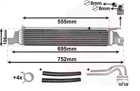 VAN WEZEL Oljekylare automatlåda 37013700 VAN WEZEL 37013700 Oljekylare automatisk transmission Opel Combo C original