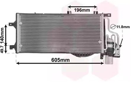 VAN WEZEL Kondensor, klimatanläggning 37015370 37015370 AC-kondensor VAN WEZEL OPEL VIVARO
