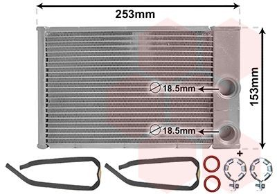 Radiateur de chauffage VAN WEZEL 37016702 VAN WEZEL *** IR PLUS *** 37016702: Radiateur de chauffage Opel MERIVA 2010