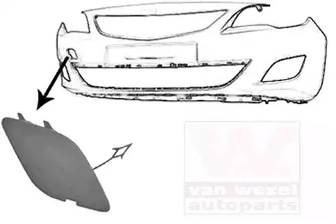 VAN WEZEL Κλαπέτο, γάντζος ρυμούλκησης 3749587 VAN WEZEL 3749587 Κλαπέτο, γάντζος ρυμούλκησης Opel Astra H TwinTop φθηνά