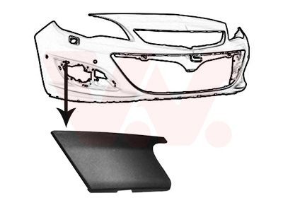 VAN WEZEL Mostrina, Paraurti 3753492 3753492 Modanatura paraurti VAN WEZEL OPEL INSIGNIA costo
