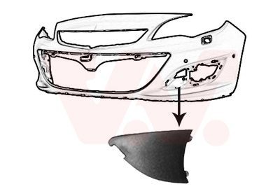 VAN WEZEL Kryt nárazníku 3753493 VAN WEZEL 3753493 Kryt nárazníku
