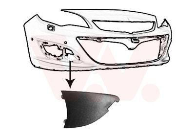 VAN WEZEL Tildekning, støtfanger 3753494 VAN WEZEL 3753494 originale Tildekning støtfanger Opel Astra J Sedan hva koster